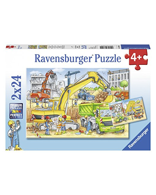 Puzzle - Beaucoup de travail sur le chantier - 2x24 pièces