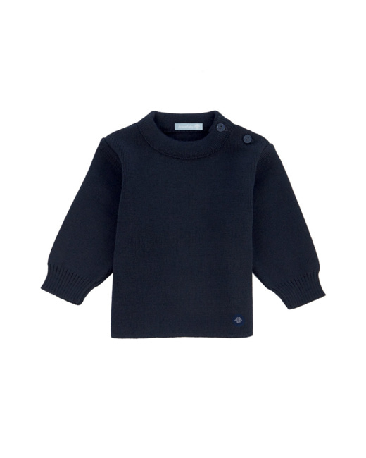 Pull marin uni "Fouesnant" Baby - Navire