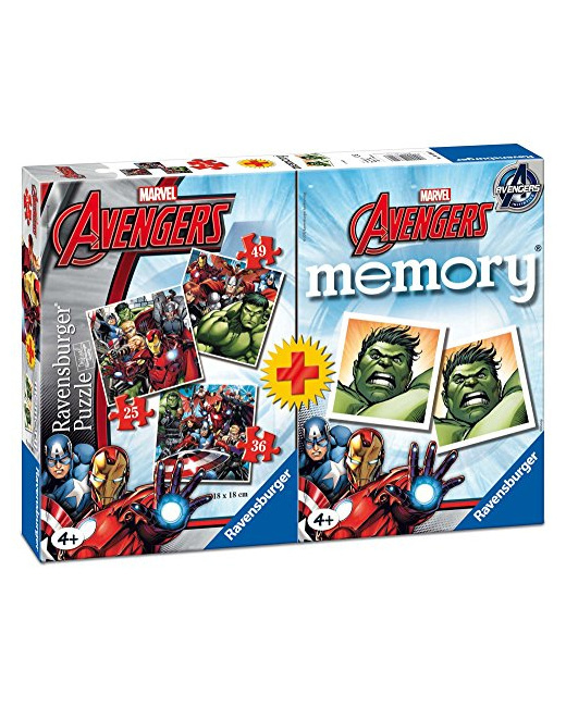 Multipack de 3 puzzles Avengers avec jeu de Memory