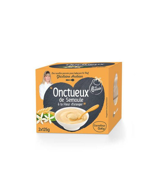 Onctueux de semoule à la fleur d'oranger