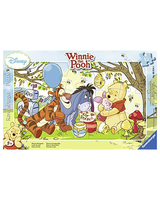Puzzle - La fête du miel Winnie - Cadre - 15 pièces