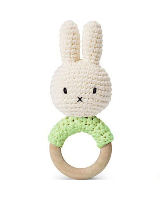 Anneau de dentition en bois Miffy Pistache