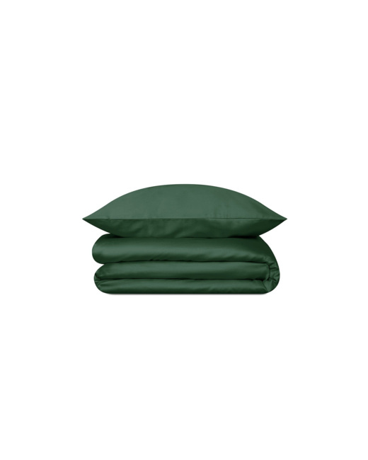 Housse de couette en satin de coton - Vert Émeraude