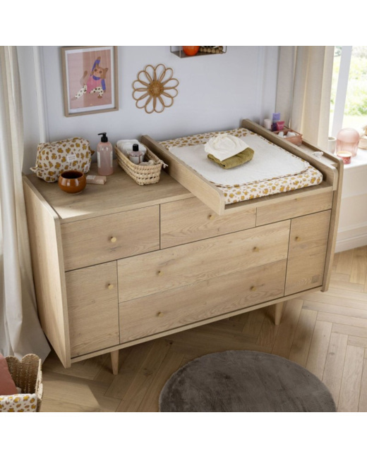 Plan à langer coulissant pour commode XXL 5 tiroirs My Love