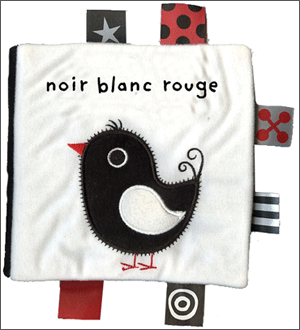 Livre tissu Noir Blanc Rouge