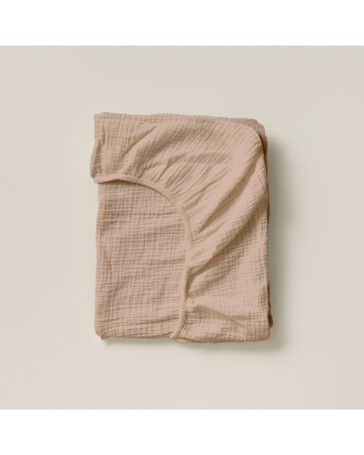 Drap housse en gaze de coton