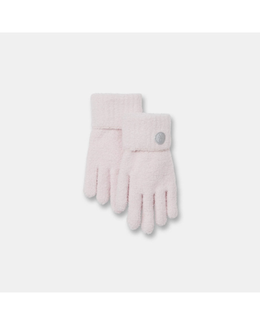 Gants en tricot hyper stretch rose fille