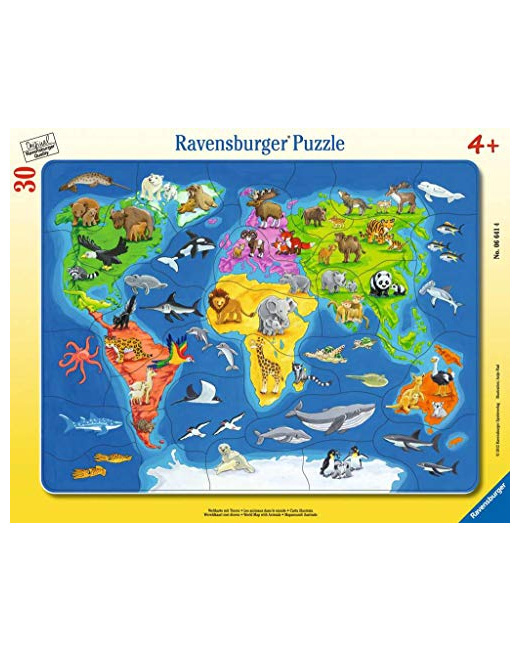Puzzle - Les animaux dans le monde - 30 pièces