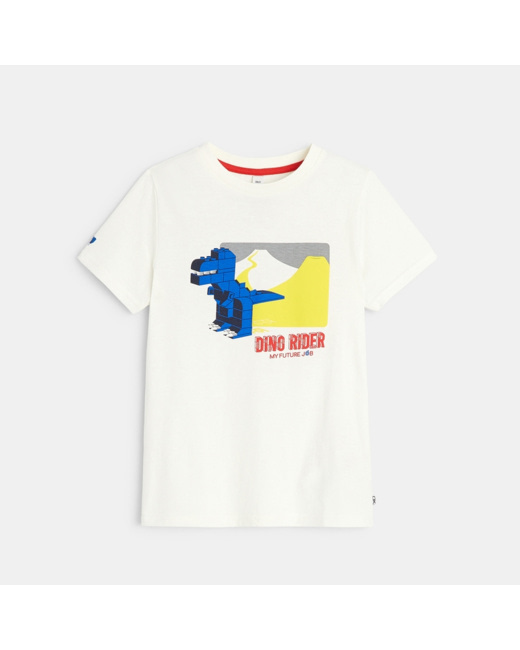 T-shirt col rond motif Lego® blanc garçon
