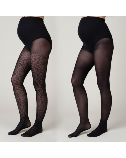 Lot de 2 paires de collants fins unis 30 deniers