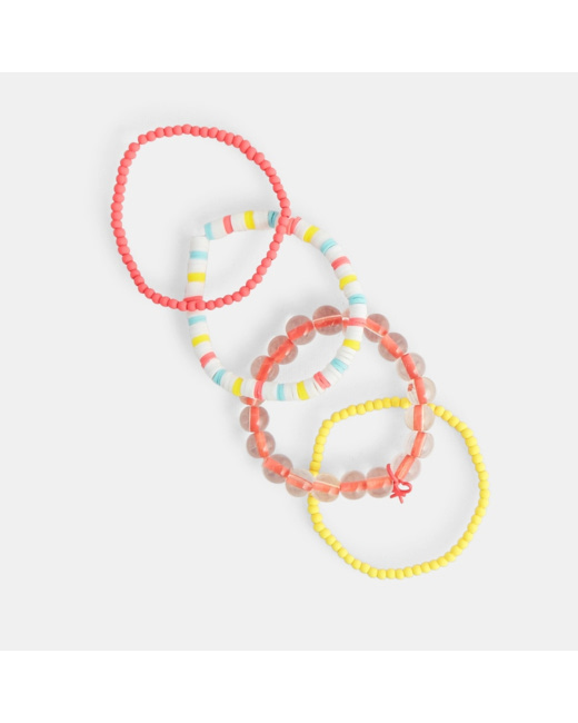 Bracelets de perles (lot de 4) rose fille