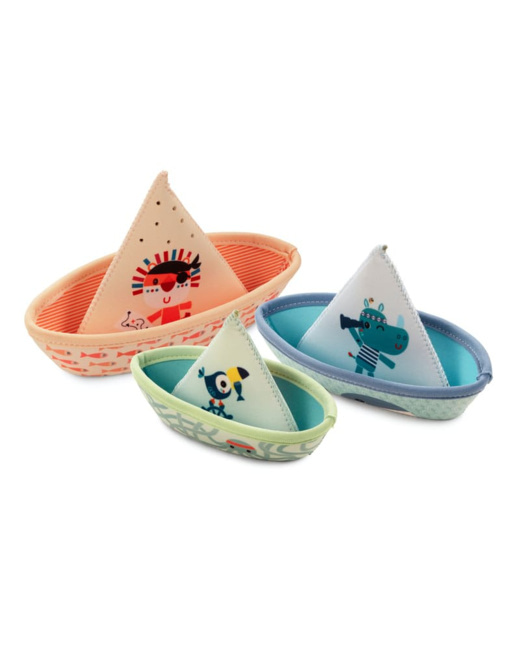 Jouets de bain 3 petits bateaux Jungle
