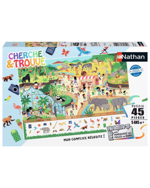 Puzzle Au zoo (Cherche et trouve) - de 5 ans