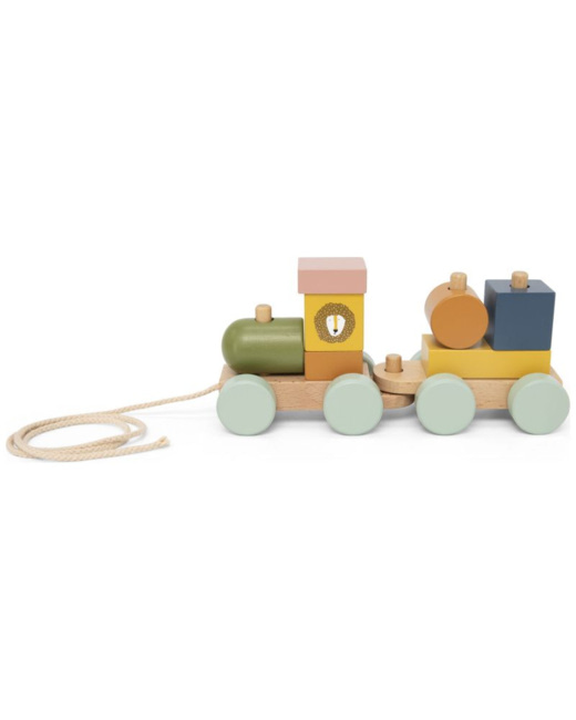 Mini train des animaux en bois