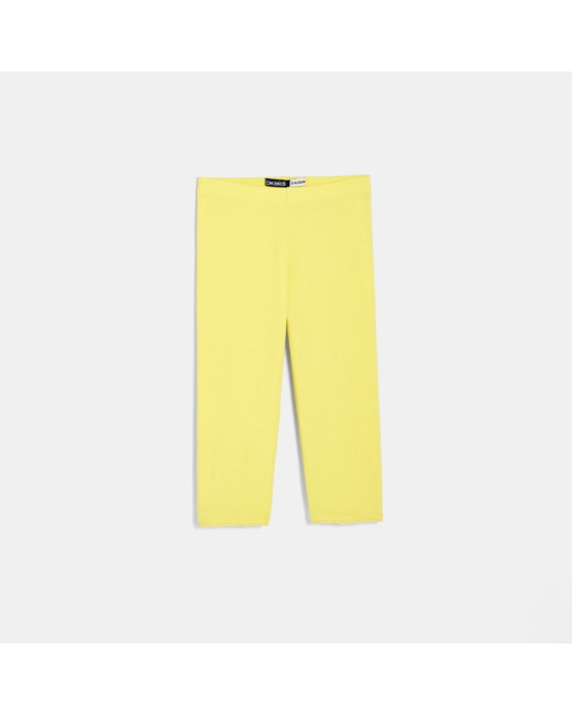 Leggings courts jaune fille
