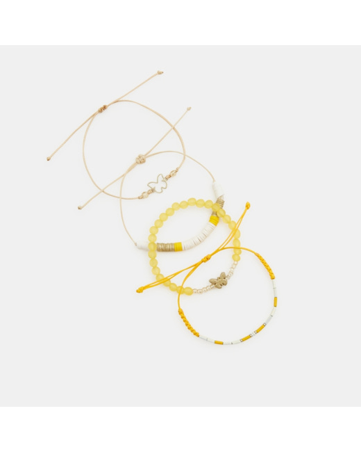 Bracelets fantaisie (lot de 4) jaune fille