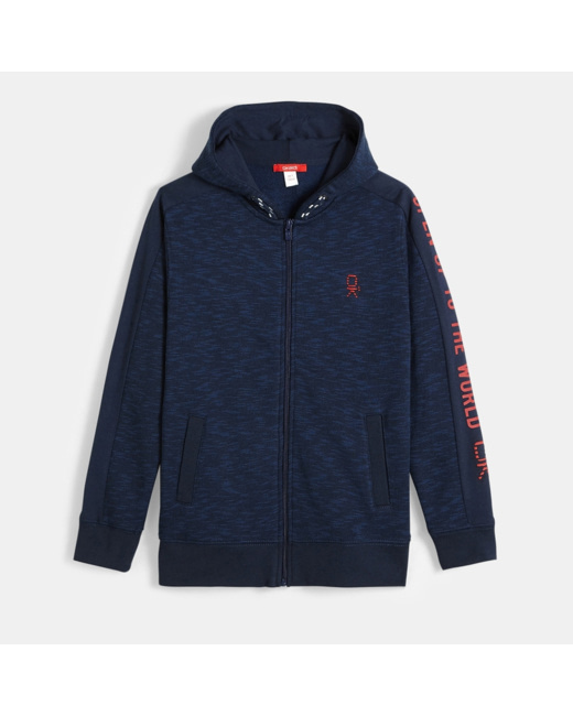 Sweat-shirt à capuche bleu garçon