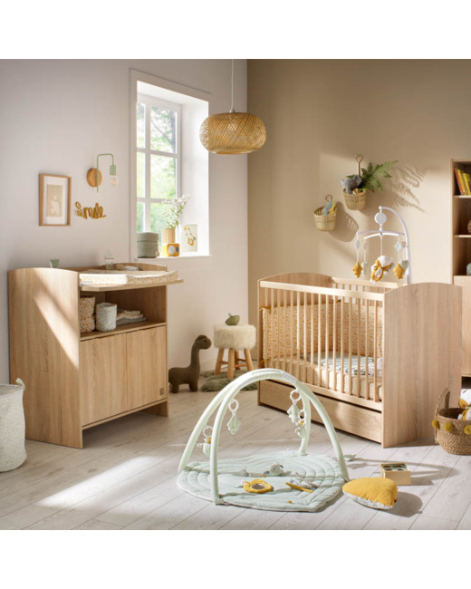 Chambre Duo Azur Lit bébé + Commode