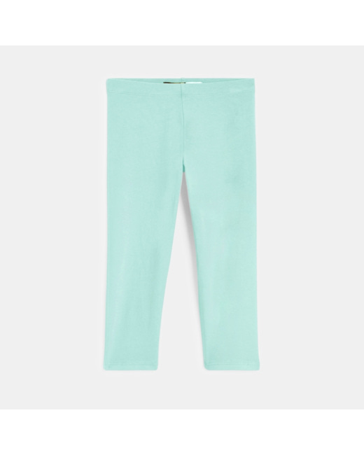 Legging court en jersey bleu fille