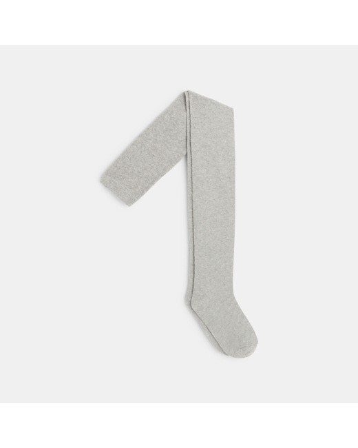 Collant en tricot fantaisie gris fille