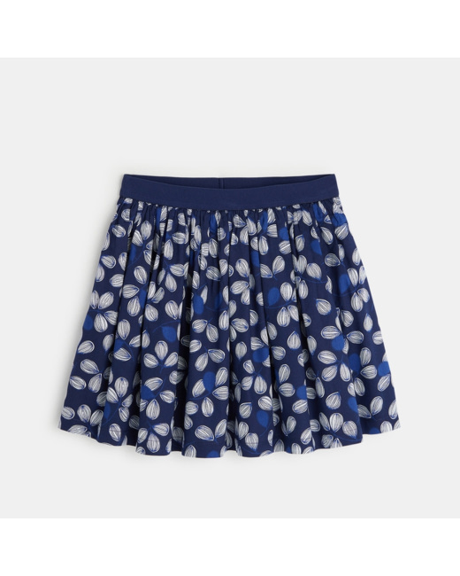 Jupe évasée imprimée bleue fille