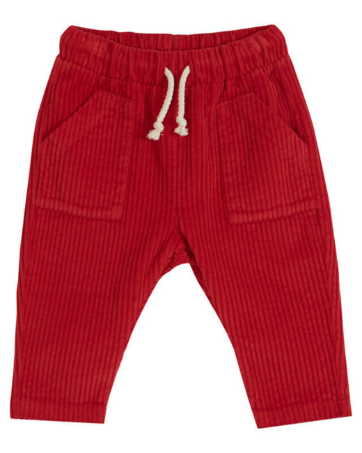 Pantalon Velours Rouge