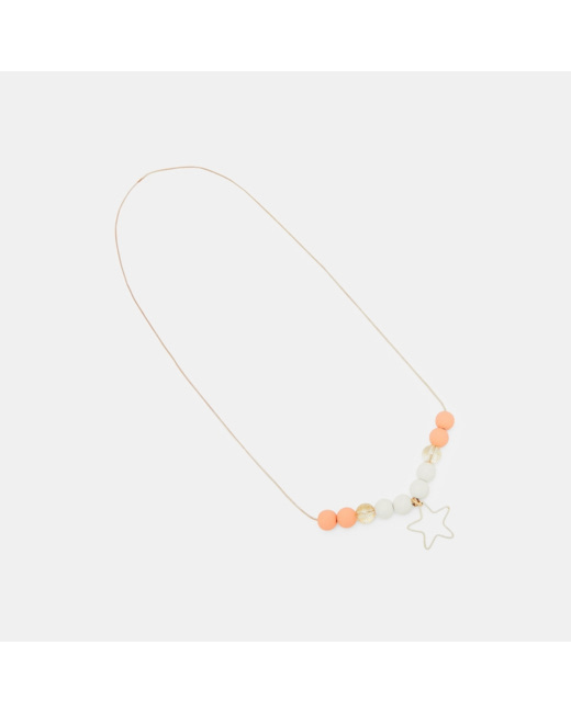 Collier de perles orange fille