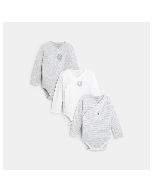 Body manches longues croisé (lot de 3)