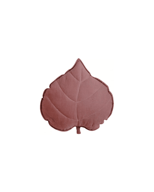Coussin feuille en lin