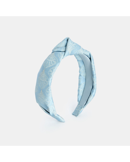 Serre-tête en jacquard bleu fille