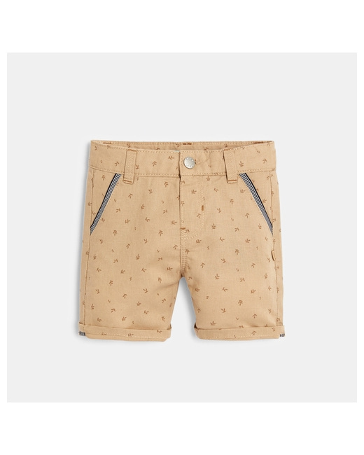 Short lin et coton imprimé palmiers