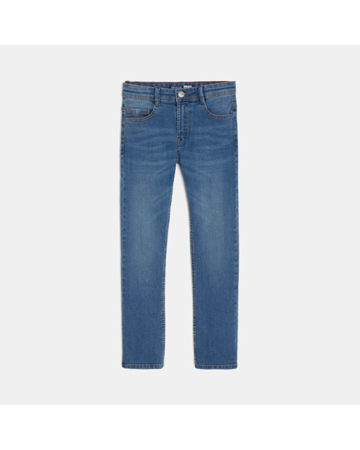 Jean droit hyper stretch bleu garçon