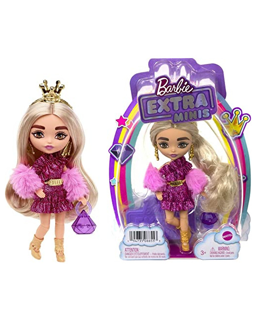 Barbie - Poupée Extra Mini - Robe à paillettes