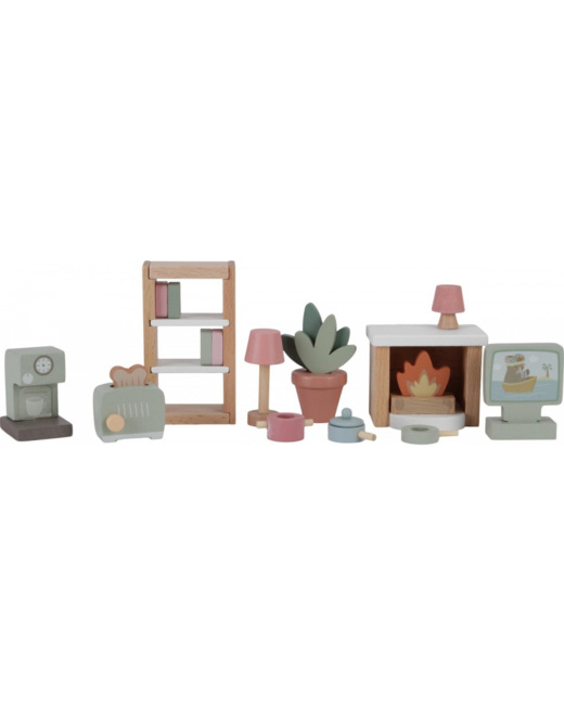 Set de 10 meubles pour maison de poupée FSC