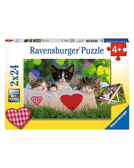 Puzzle - Chatons au repos - 2x24 pièces
