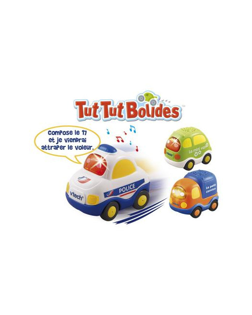 Voitures tut tut bolides (police + van + camion)