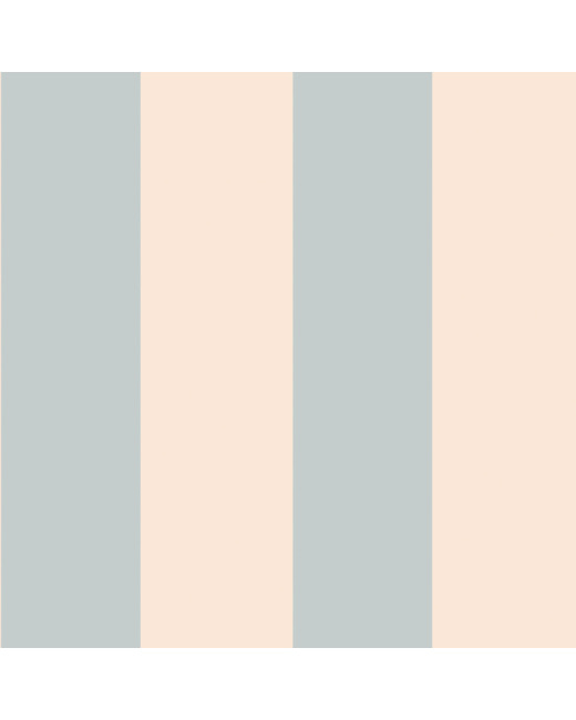 Papier peint Rayures Vintage Blue Beige