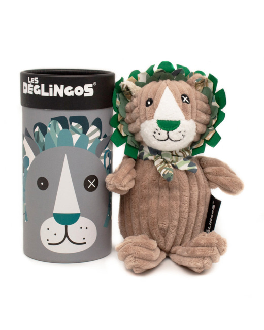 Peluche petit simply Jelekros le lion en boîte