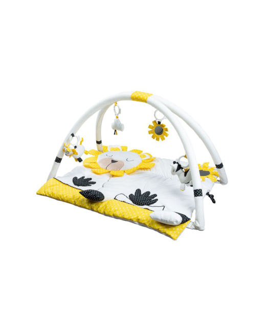 Tapis d'éveil pluche et pompon