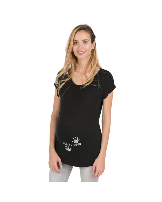 Tee-shirt manches courtes de grossesse avec print fantaisie