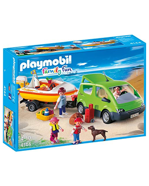 Playmobil Family Fun - Voiture familiale avec remorque porte-bateaux
