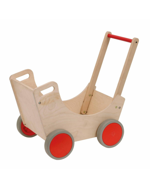 Panier de poupées en bois