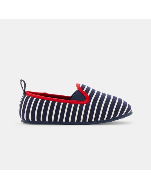 Chaussons rayés bleus garçon