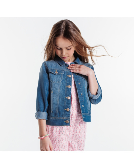 Veste en jean bleu fille