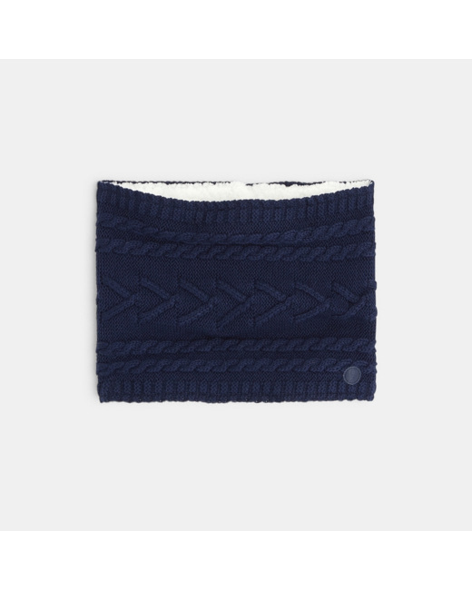 Snood torsadé doublé polaire bleu garçon