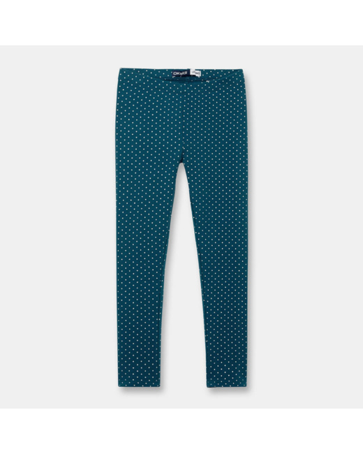 Legging molletonné turquoise fille