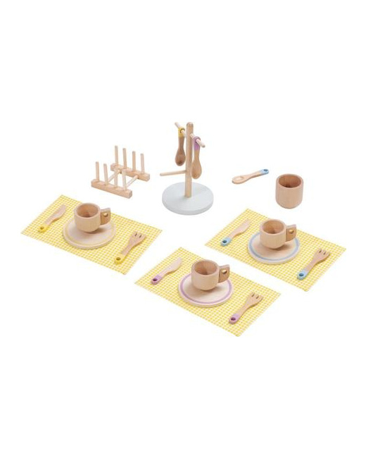 Set de vaisselle en bois