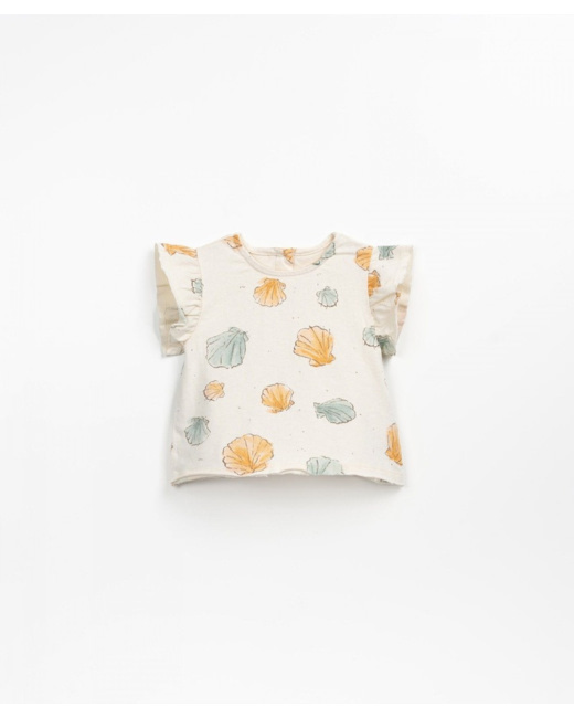 T-shirt en jersey imprimé anti-uv coquillages Fiber