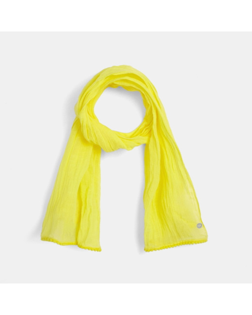 Chèche uni jaune fille