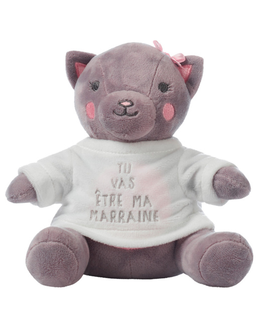 T-shirt d'habillage nounours "Tu vas être marraine"